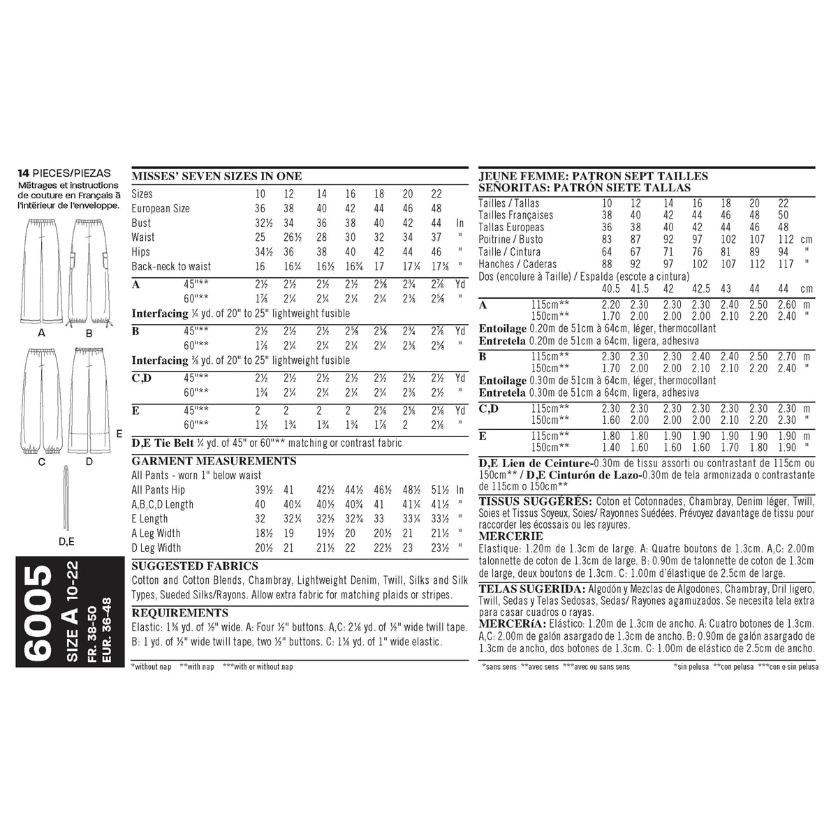 New Look Sewing Pattern 6005 - Pound Fabrics