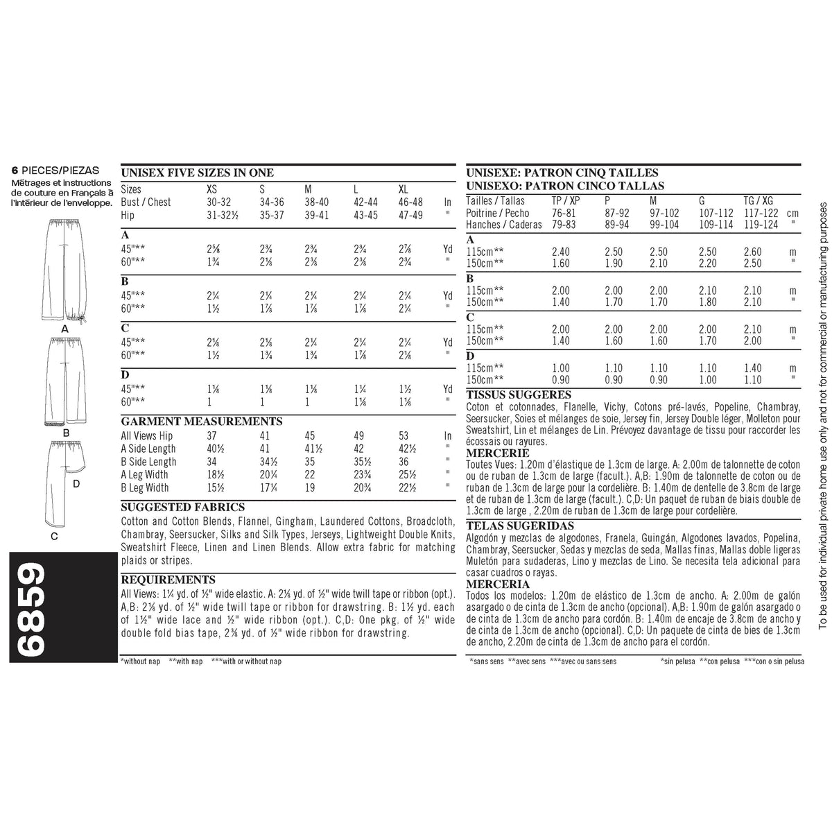 New Look Sewing Pattern 6859 - Pound Fabrics